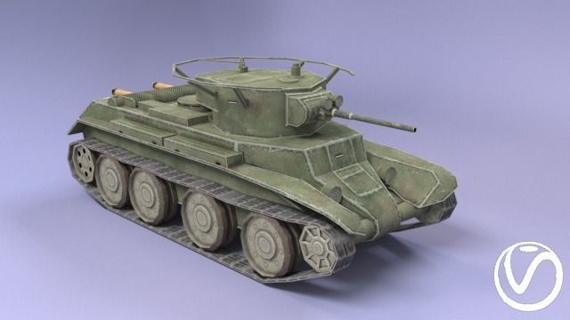 USSR Toon Light Tanks Pack Low-poly 3D model_14