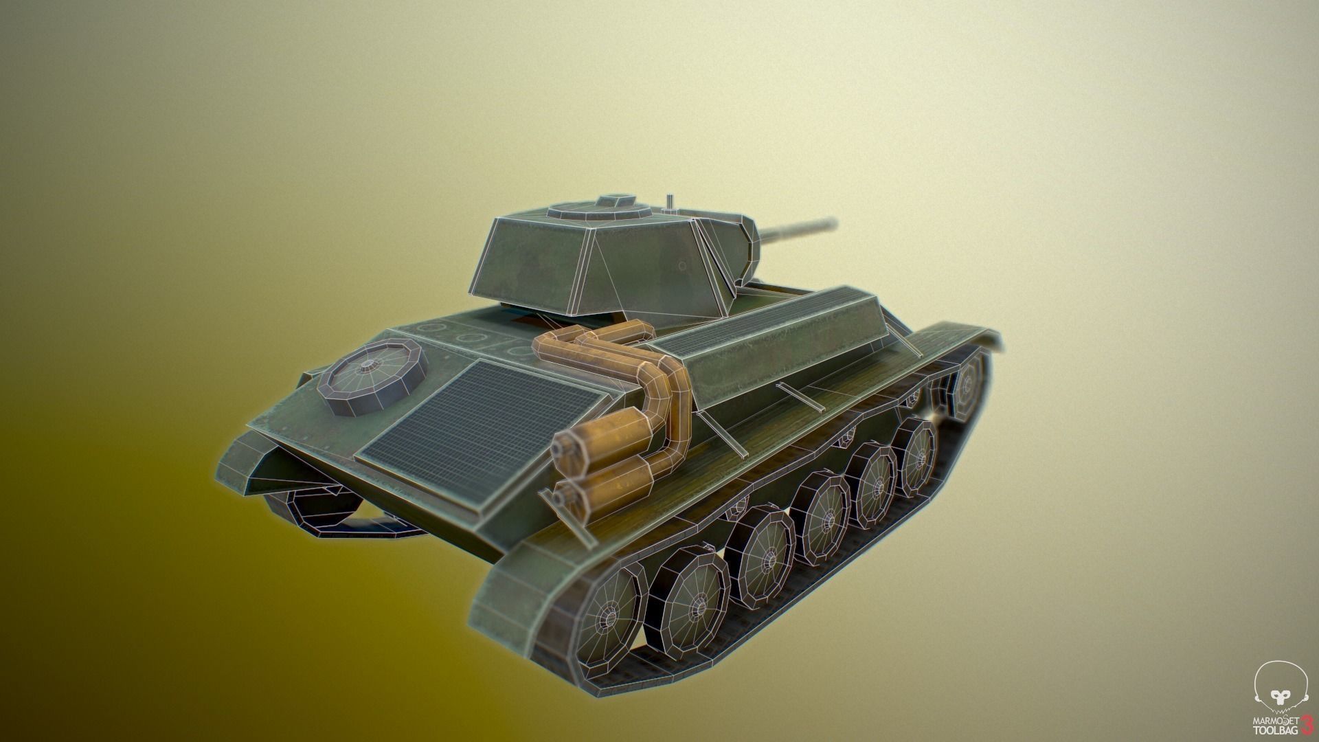 USSR Toon Light Tanks Pack Low-poly 3D model_30