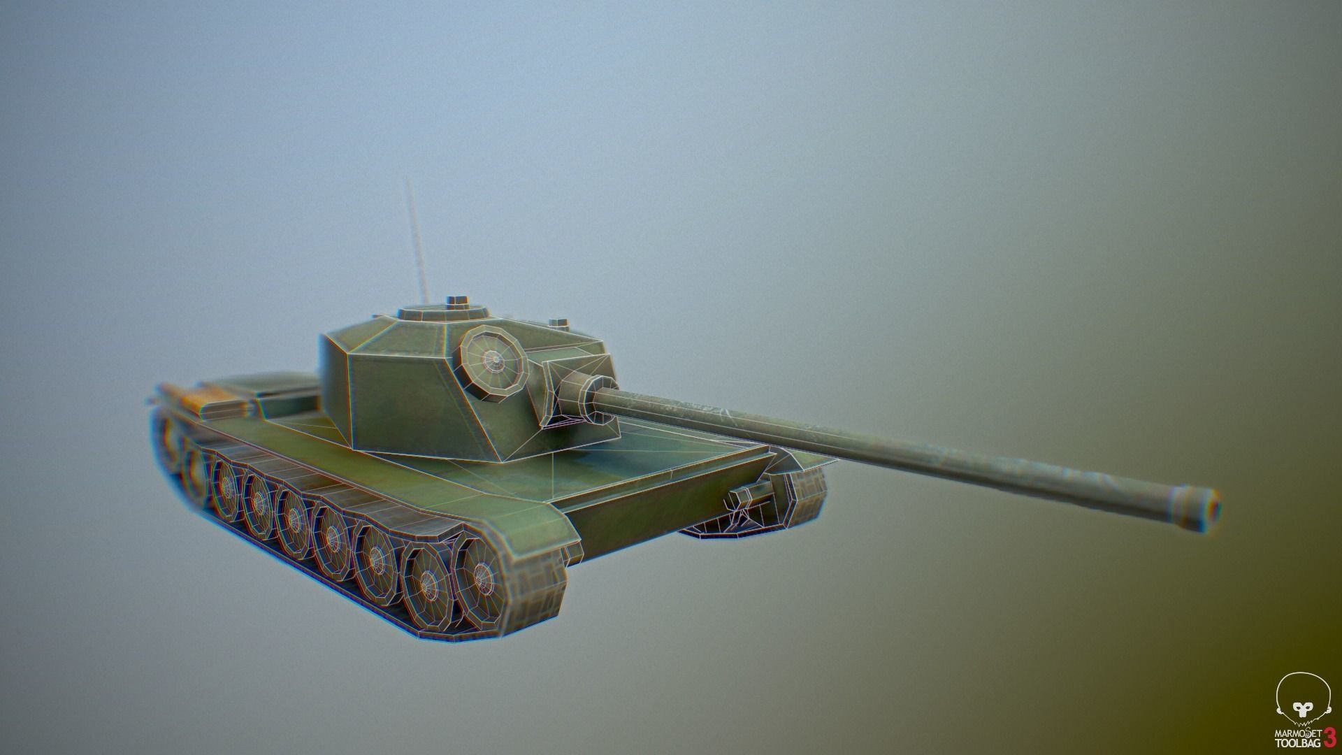 USSR Toon Light Tanks Pack Low-poly 3D model_3