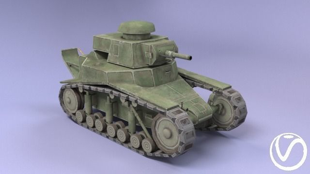 USSR Toon Light Tanks Pack Low-poly 3D model_16