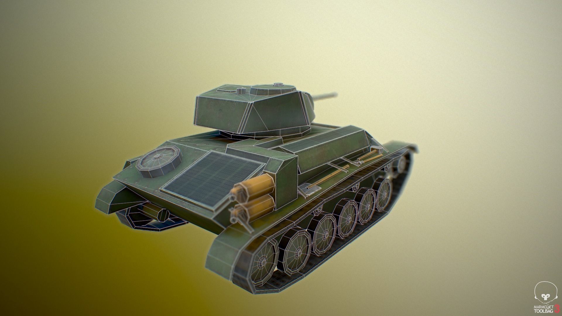 USSR Toon Light Tanks Pack Low-poly 3D model_31