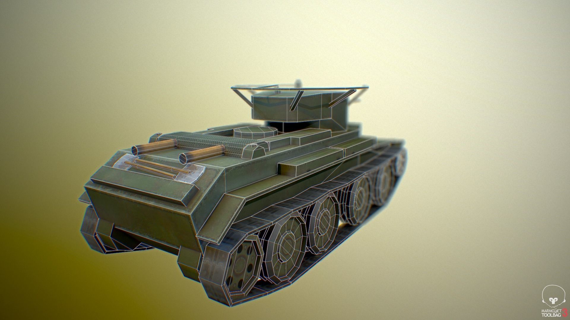 USSR Toon Light Tanks Pack Low-poly 3D model_24