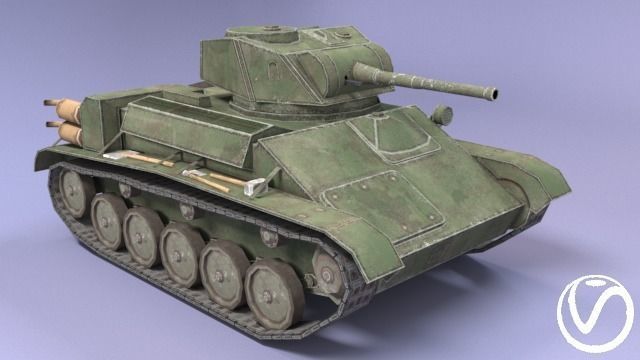 USSR Toon Light Tanks Pack Low-poly 3D model_21