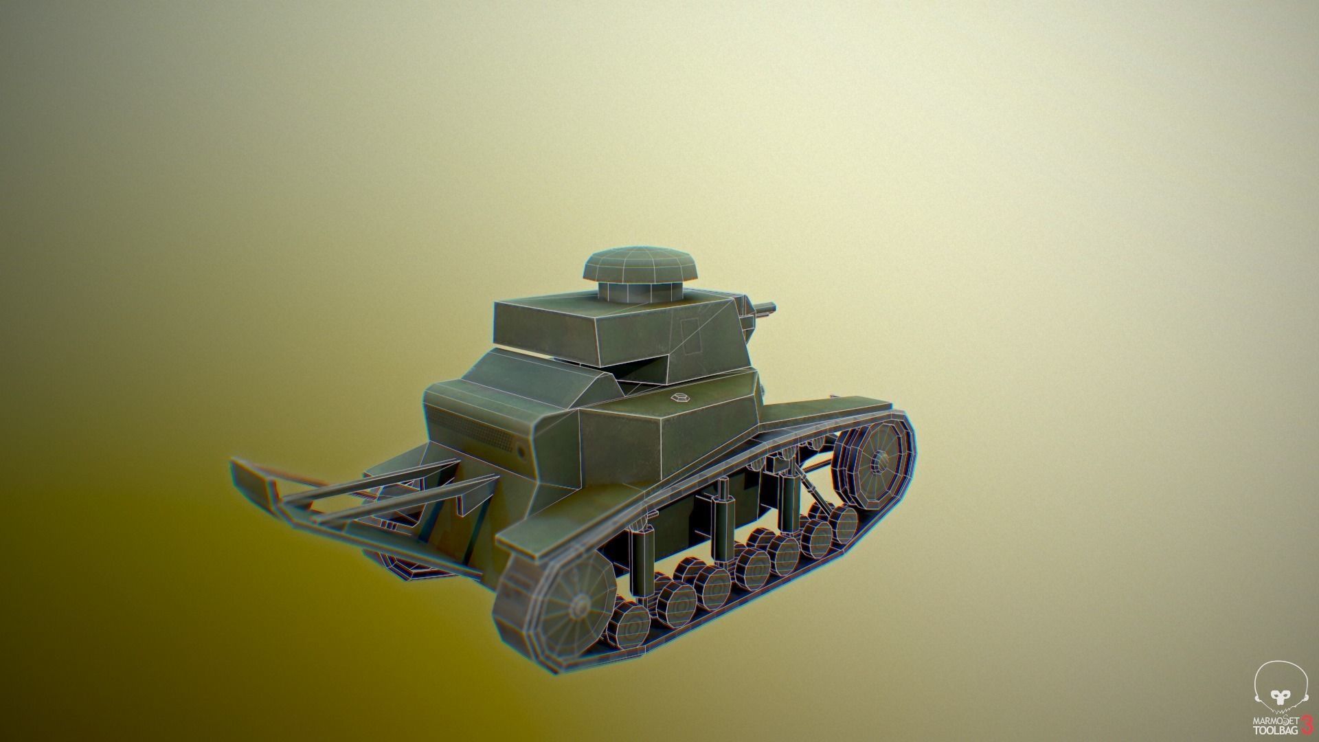USSR Toon Light Tanks Pack Low-poly 3D model_26