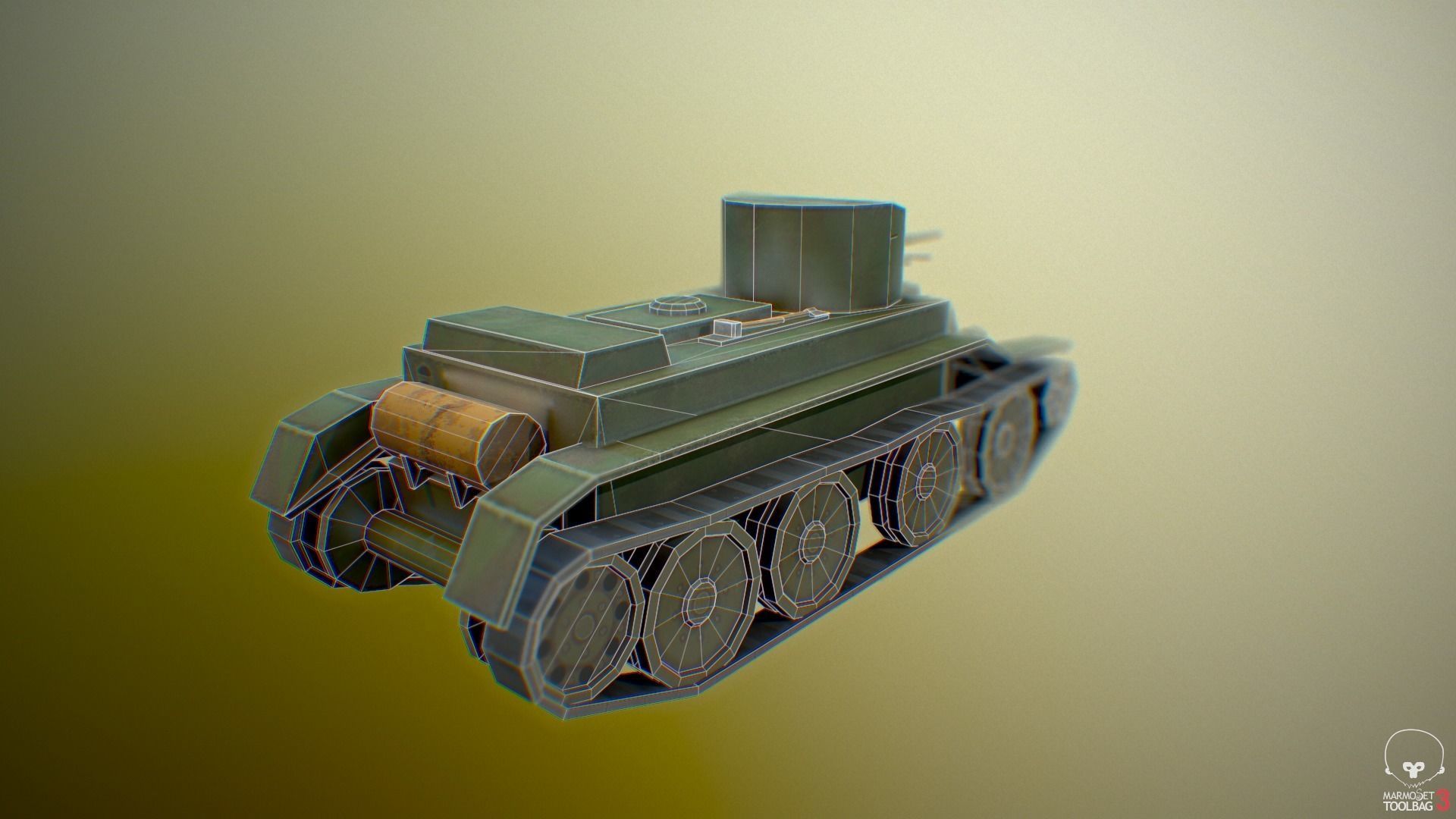 USSR Toon Light Tanks Pack Low-poly 3D model_22