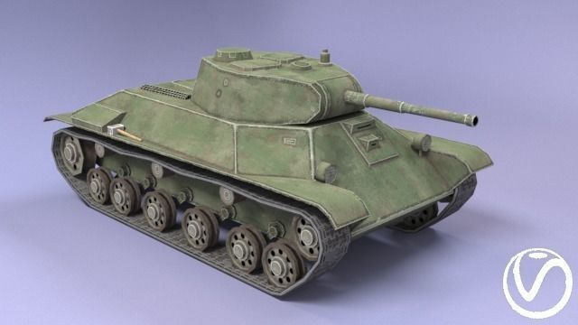 USSR Toon Light Tanks Pack Low-poly 3D model_18
