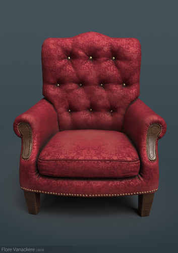 Velvet armchair