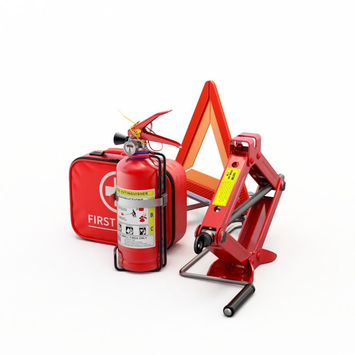 Safety Car Set 3D model_2