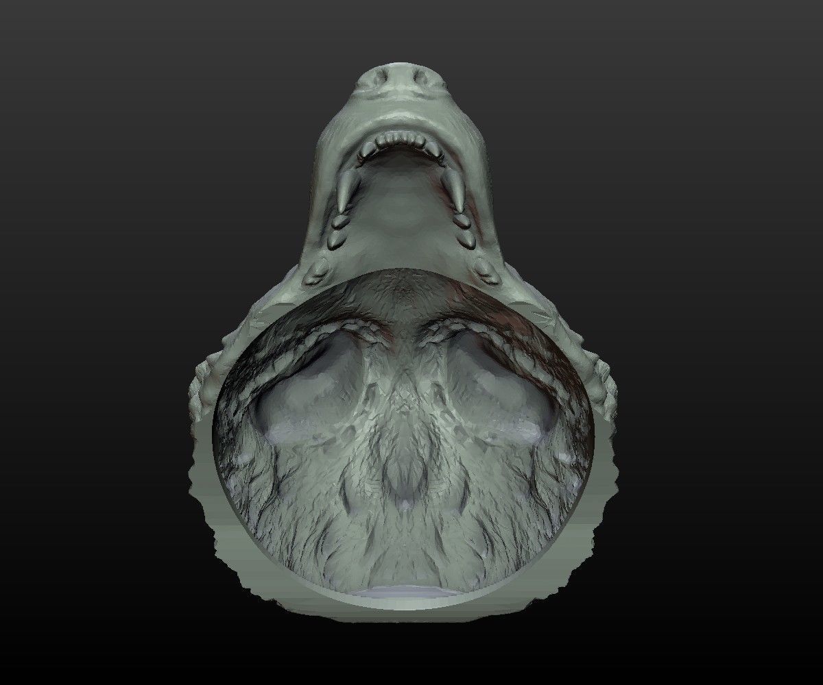 Wolf Cap 3D print model_5