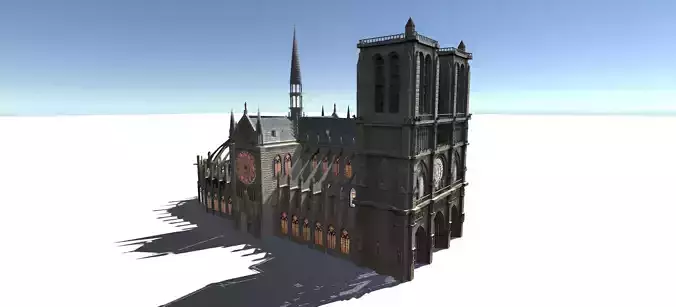 European Buildings Low-poly 3D model