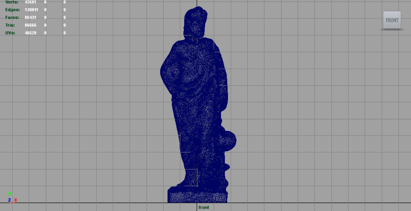 Asclepius statue of person Low-poly 3D model_8