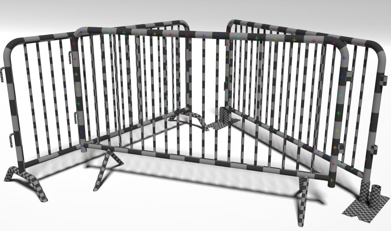 Crowd barrier Free 3D model_2