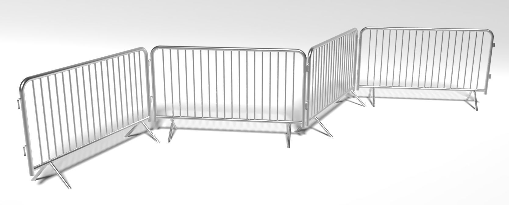 Crowd barrier Free 3D model_3