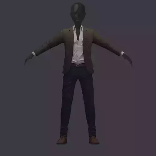 subdivision 3d model avatar cost shirt pants shops Low-poly 3D model