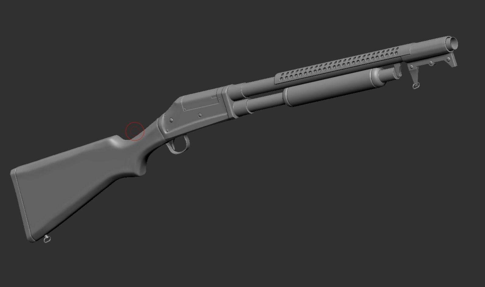 Shotgun 3D model_5