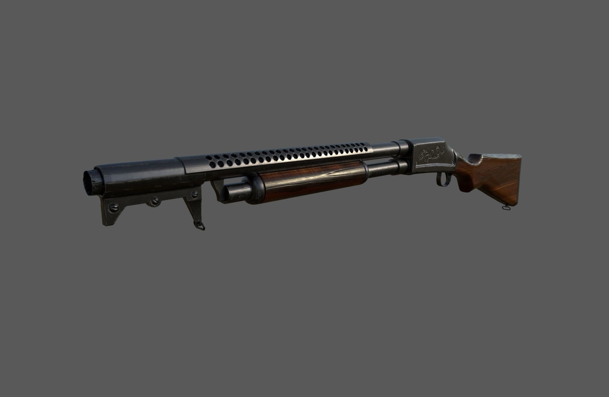 Shotgun 3D model_2