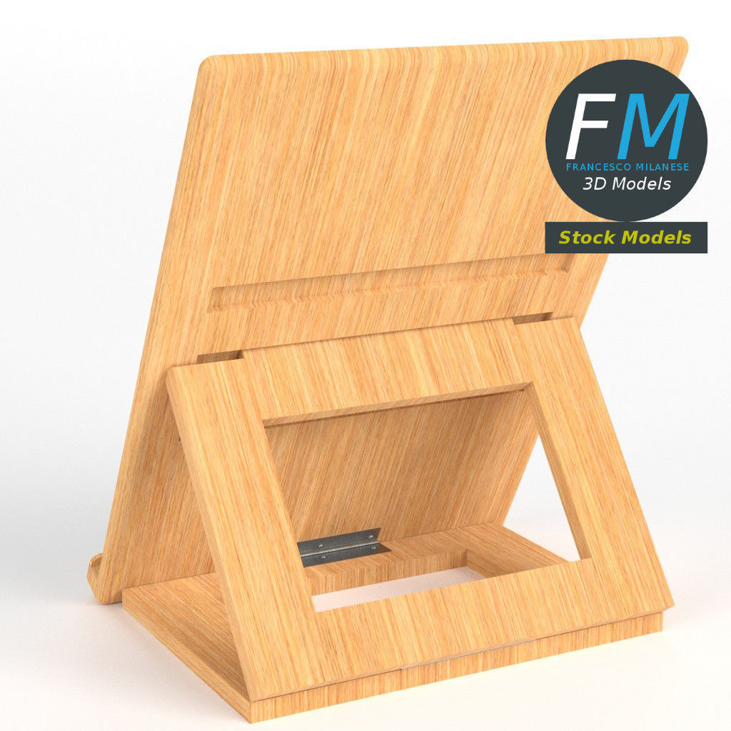 Tablet on desktop stand 3D model_5