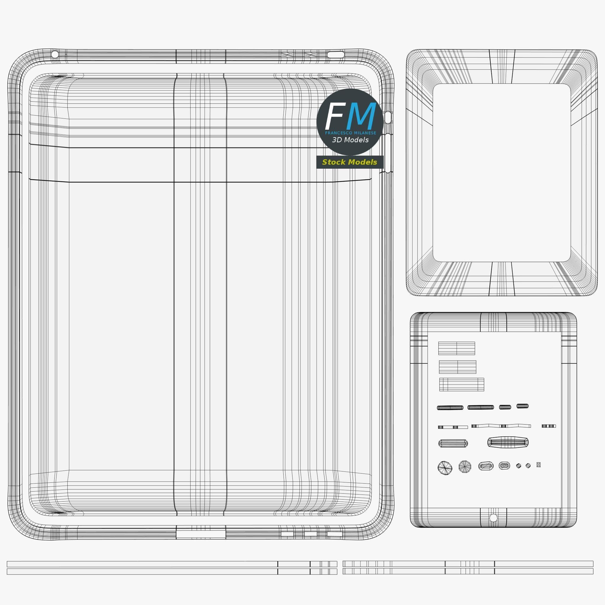 Tablet on desktop stand 3D model_15