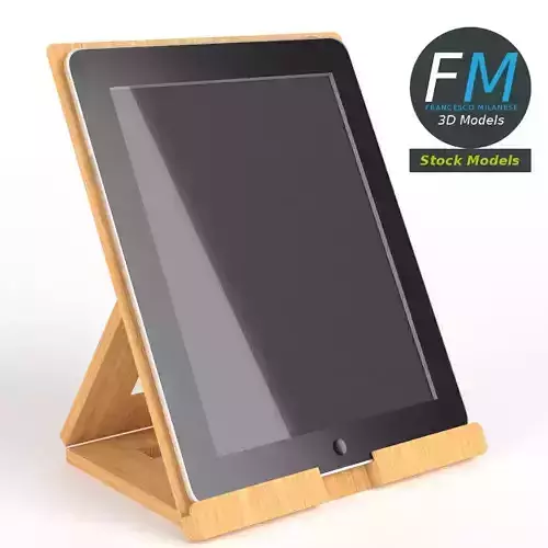 Tablet on desktop stand