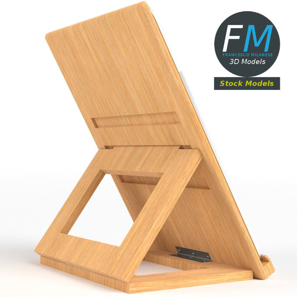 Tablet on desktop stand 3D model_3