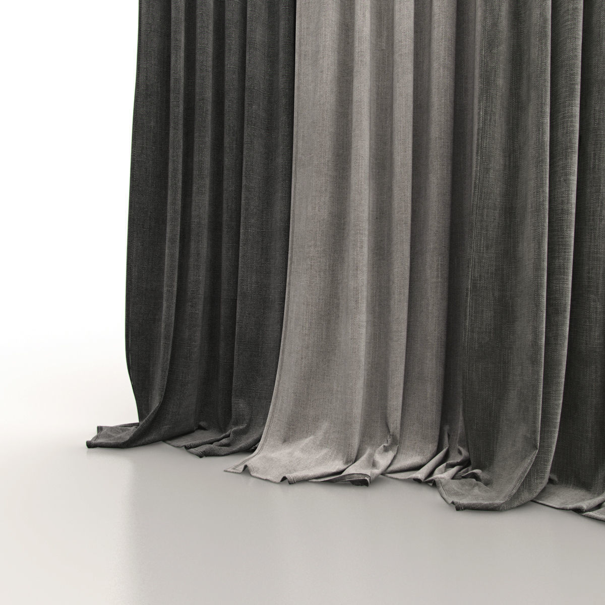 curtain 1 set of curtains 3D model_7