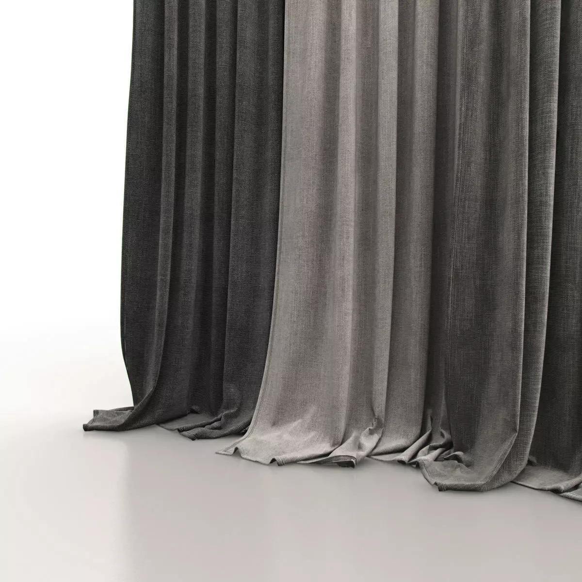 curtain 1 set of curtains 3D model_0