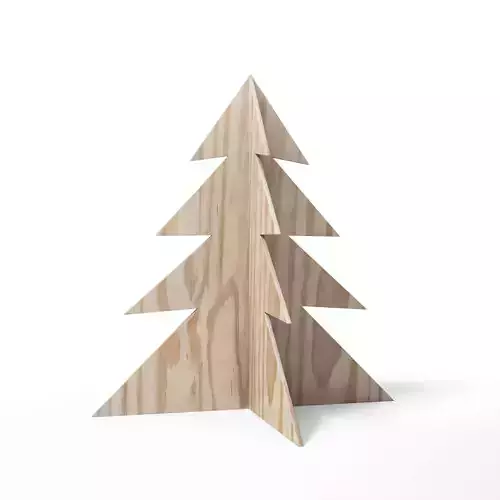 Plywood Christmas Tree Decoration
