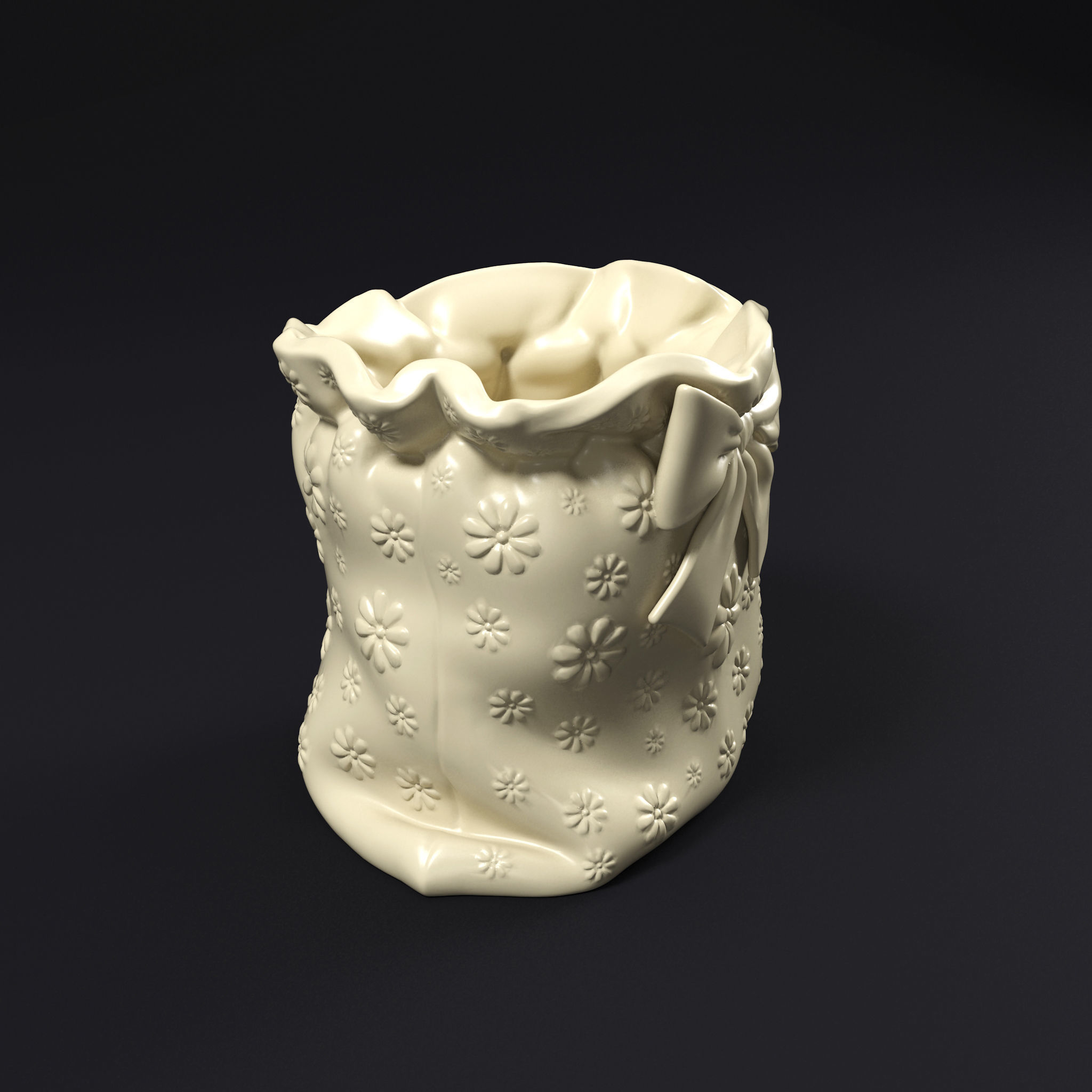 Pouch plant pot 3D print model_5