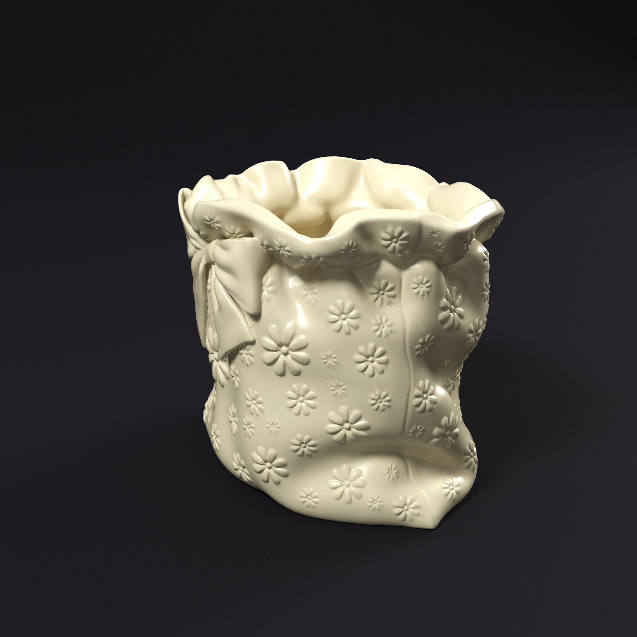 Pouch plant pot 3D print model_2