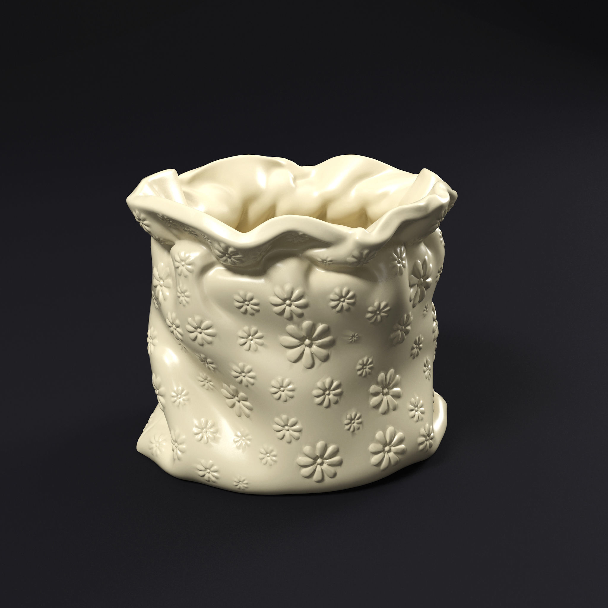 Pouch plant pot 3D print model_3