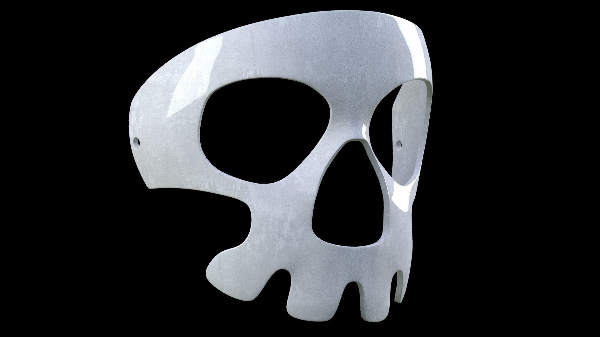 Printable Halloween Skull Mask 3D print model_7