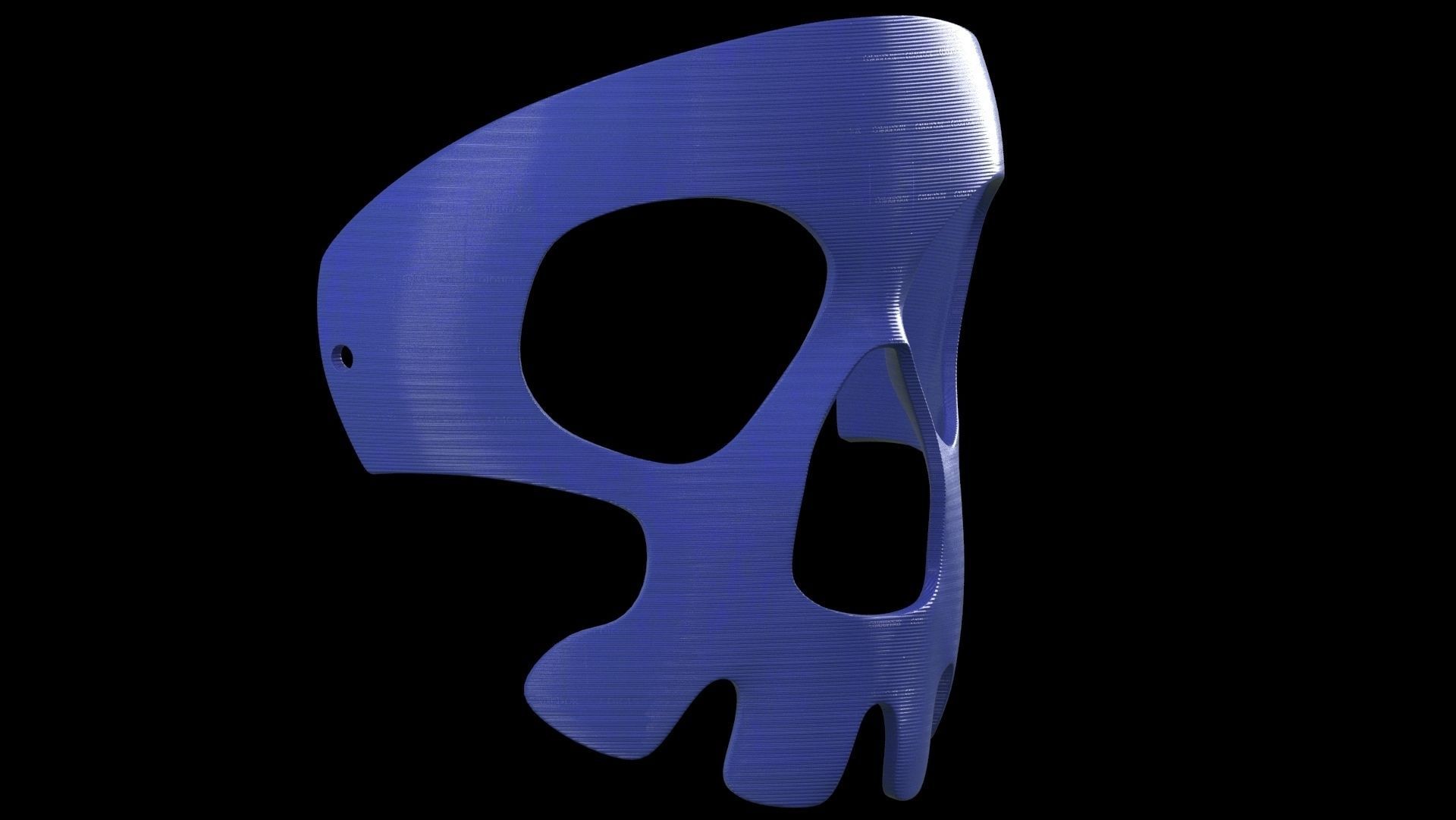 Printable Halloween Skull Mask 3D print model_6