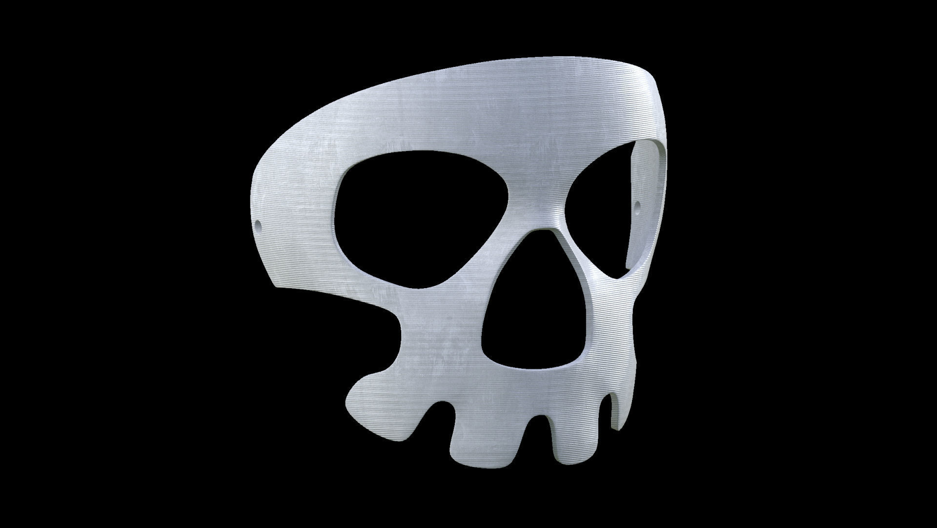 Printable Halloween Skull Mask 3D print model_2