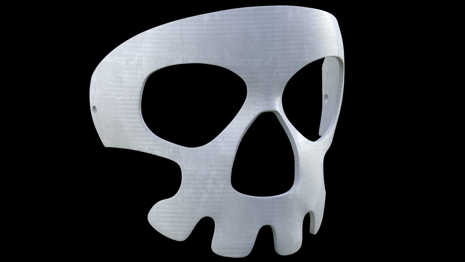 Printable Halloween Skull Mask 3D print model_3