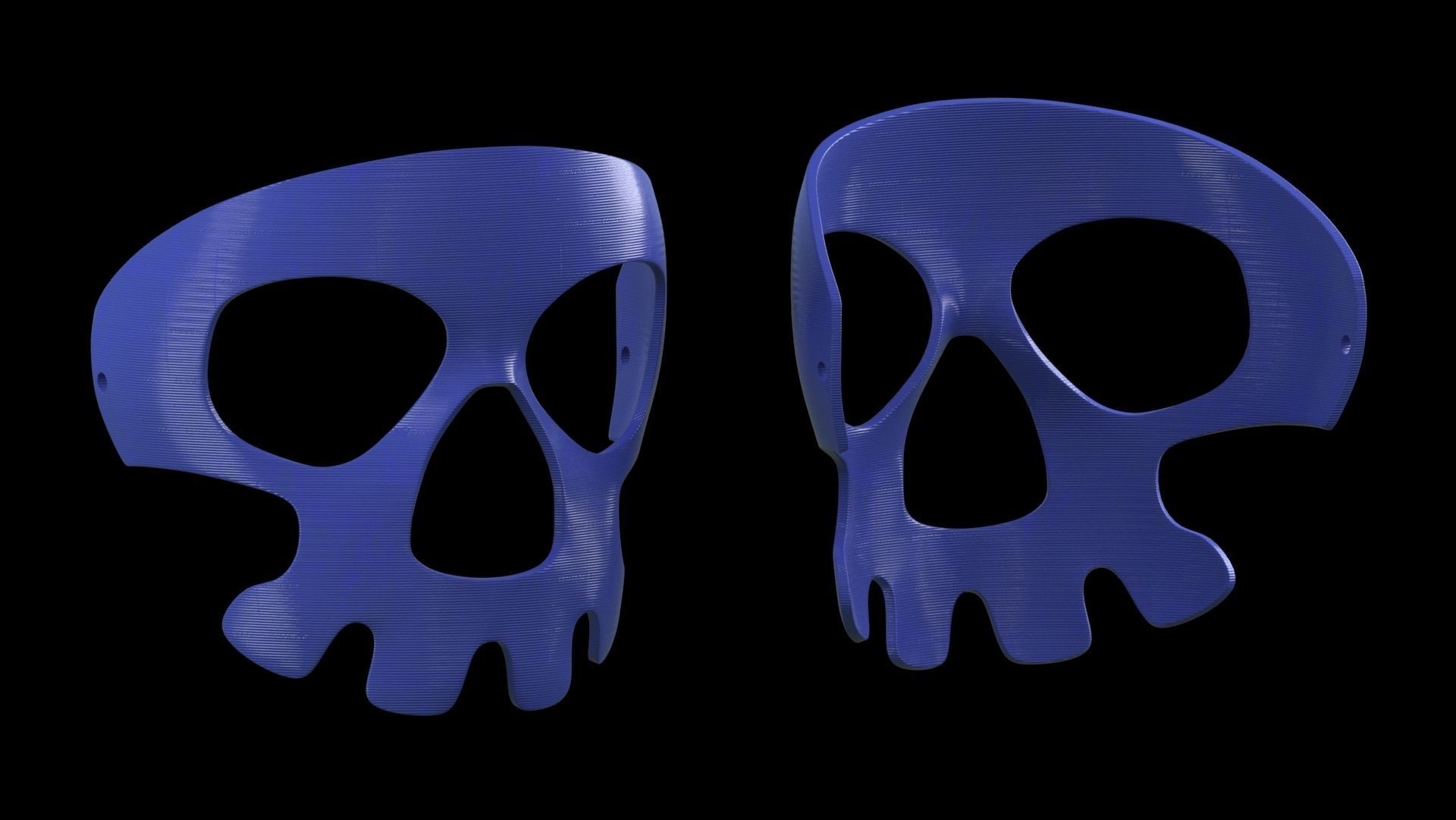 Printable Halloween Skull Mask 3D print model_1