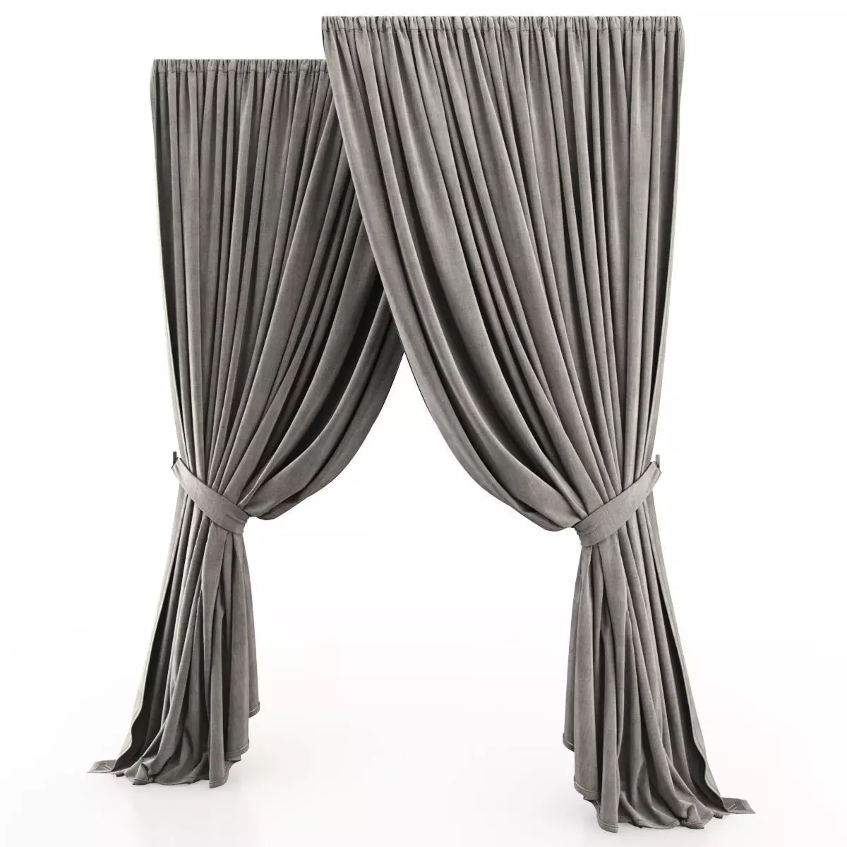 curtain 2 two curtains 3D model_0