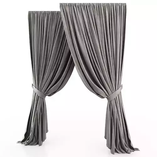 curtain 2 two curtains 3D model