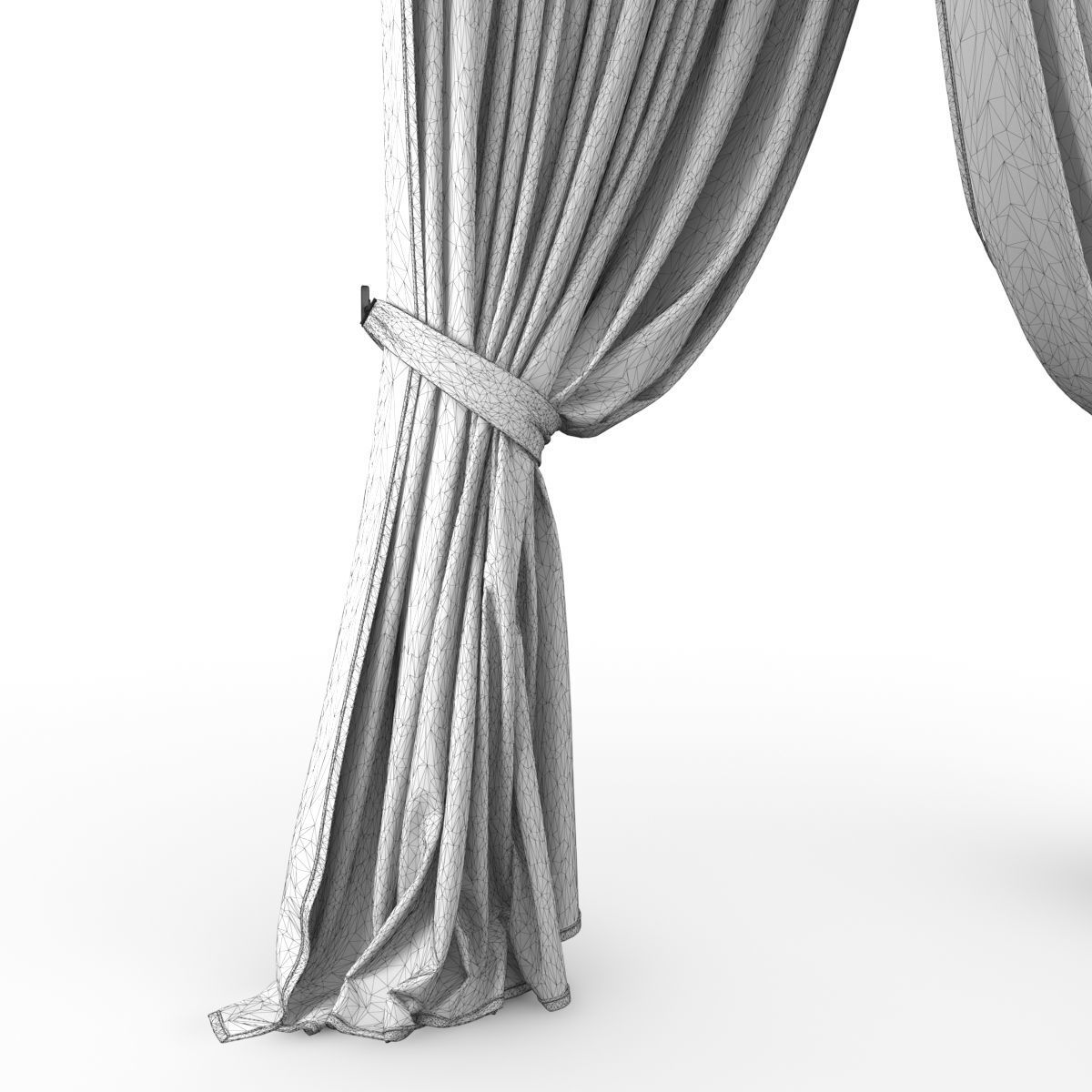 curtain 2 two curtains 3D model_12