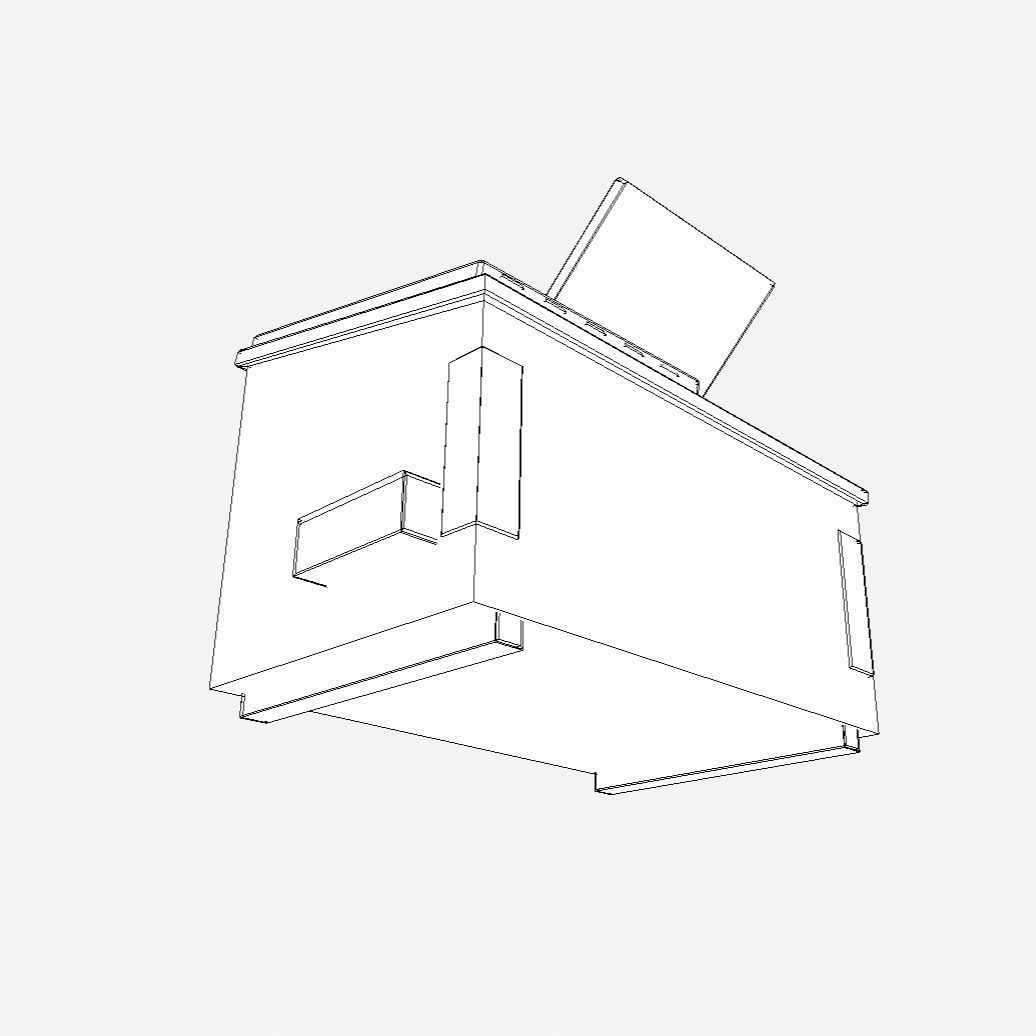 Low Poly PBR Dumpster waste bin Low-poly 3D model_10