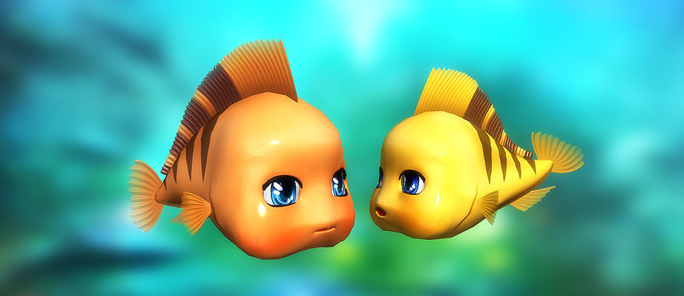 3DRT - Cute fish  Low-poly 3D model_3