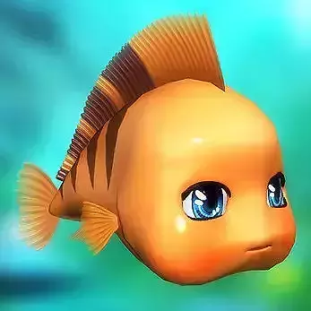 3DRT - Cute fish  Low-poly 3D model