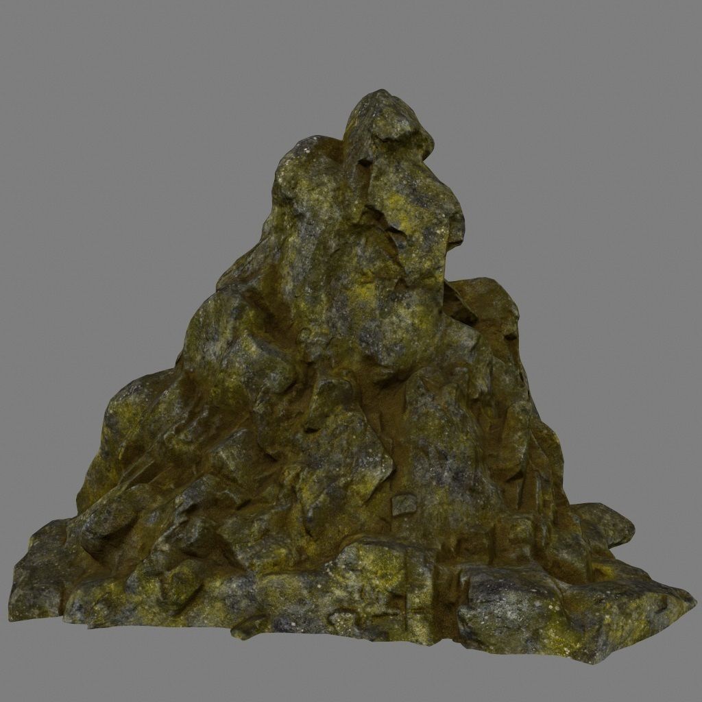 mountain rocks Low-poly 3D model_10