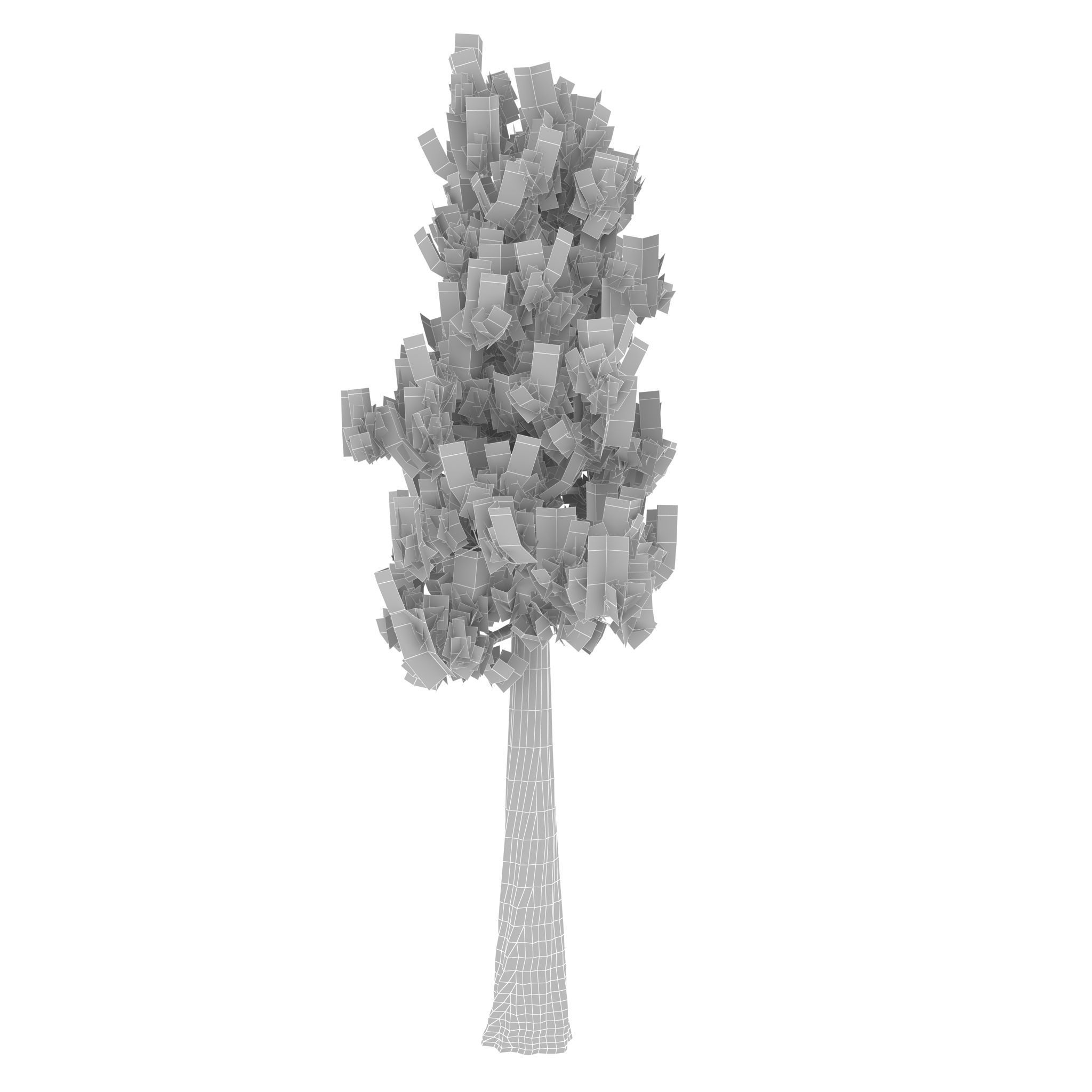 Burning tree big Low-poly 3D model_8