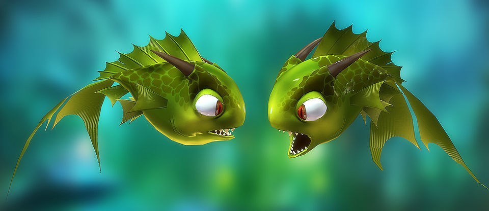 3DRT - Dragon Fish Low-poly 3D model_3