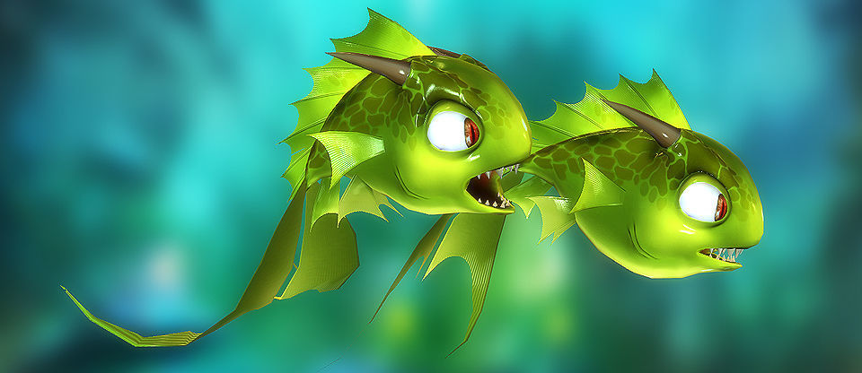 3DRT - Dragon Fish Low-poly 3D model_4