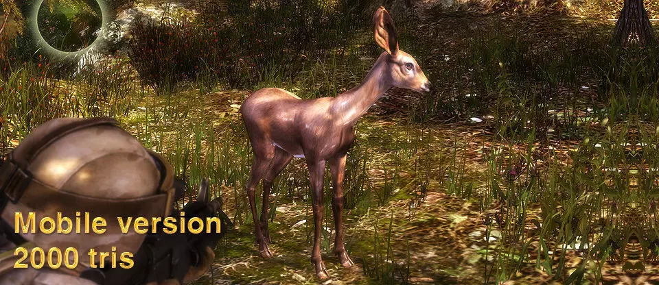 3DRT - Fawn Low-poly 3D model