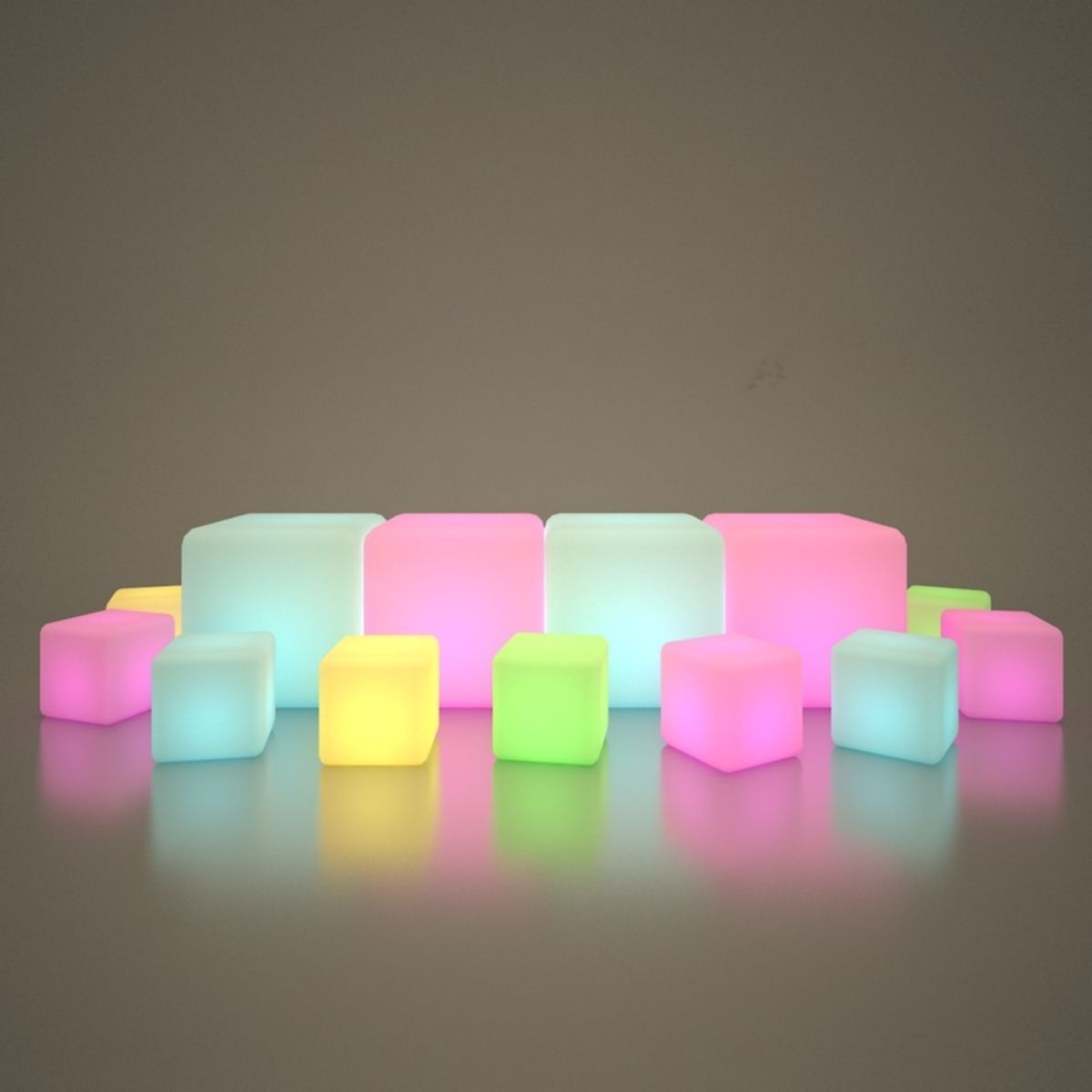 Illuminated Cubes 3D model_4