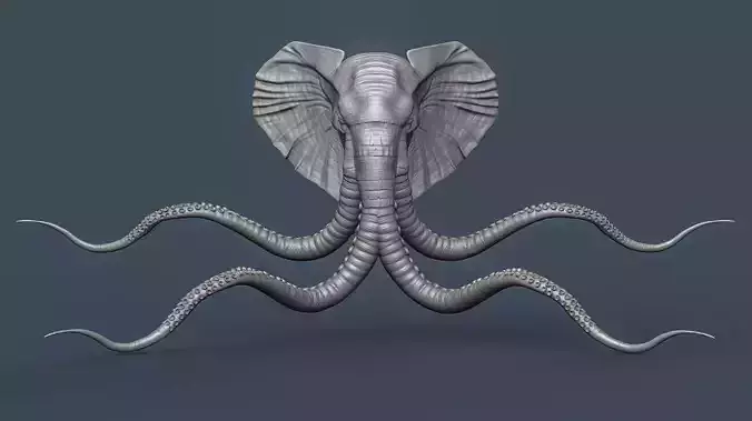 Brick lane Elephant art 3D print model