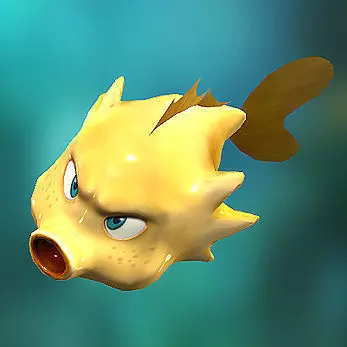 3DRT - Shooter Fish Low-poly 3D model_0