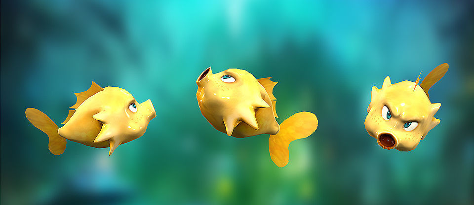 3DRT - Shooter Fish Low-poly 3D model_4